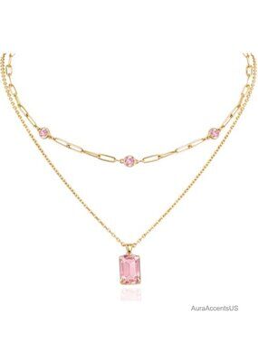 14k Gold Plated Rhinestone Choker Necklace for Women Party Prom Jewelry